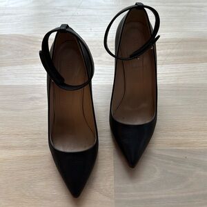 J.Crew Women’s Classic Black Pumps with Ankle Strap: Size 37.5